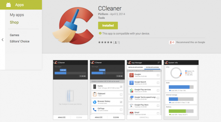 ccleaner download play store